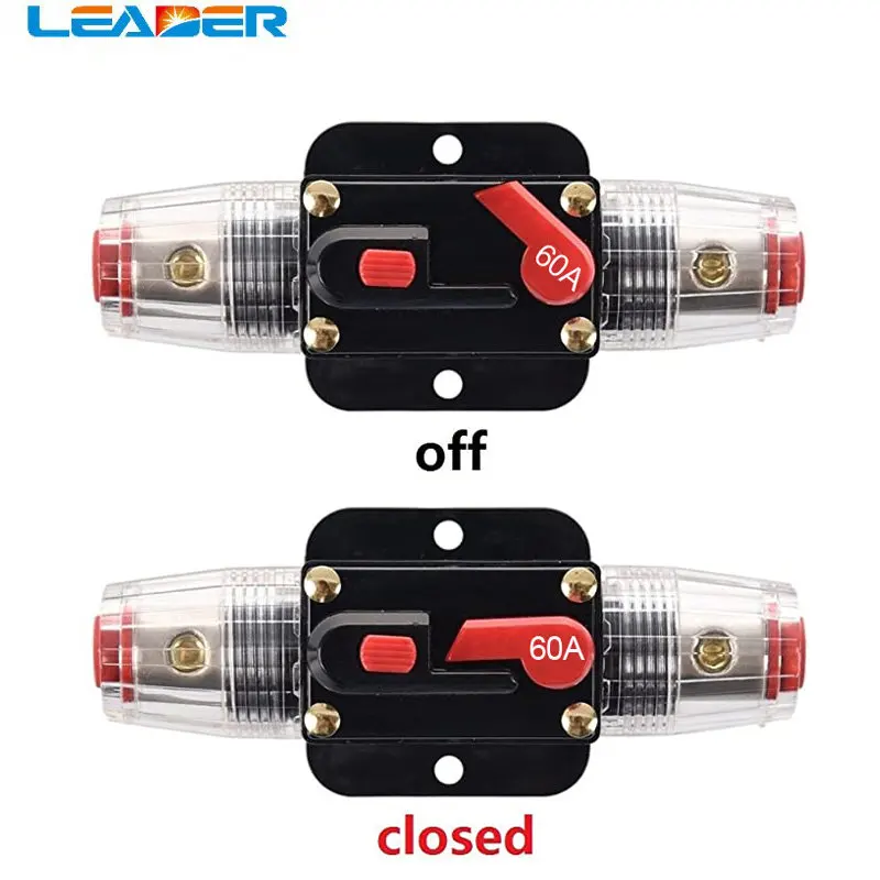 

100A 50A 60A 80A 150A 12V 24 Car Truck Audio Amplifier Circuit Breaker Fuse Holder AGU Style Stereo Amplifier Refit Fuse Adapter