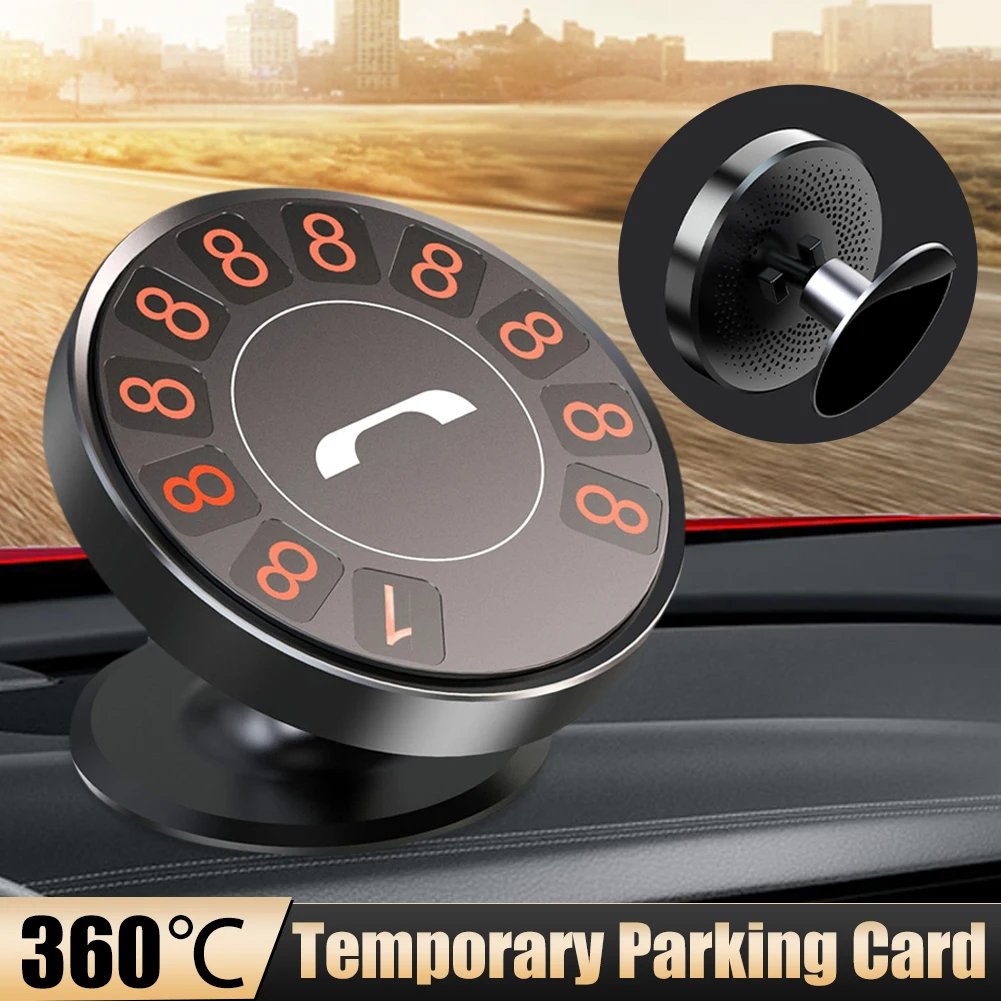 

Car Phone Number Temporary Parking Card with Car Air Freshener Luminous Auto Accessories Plates Car Park Stop Number Card