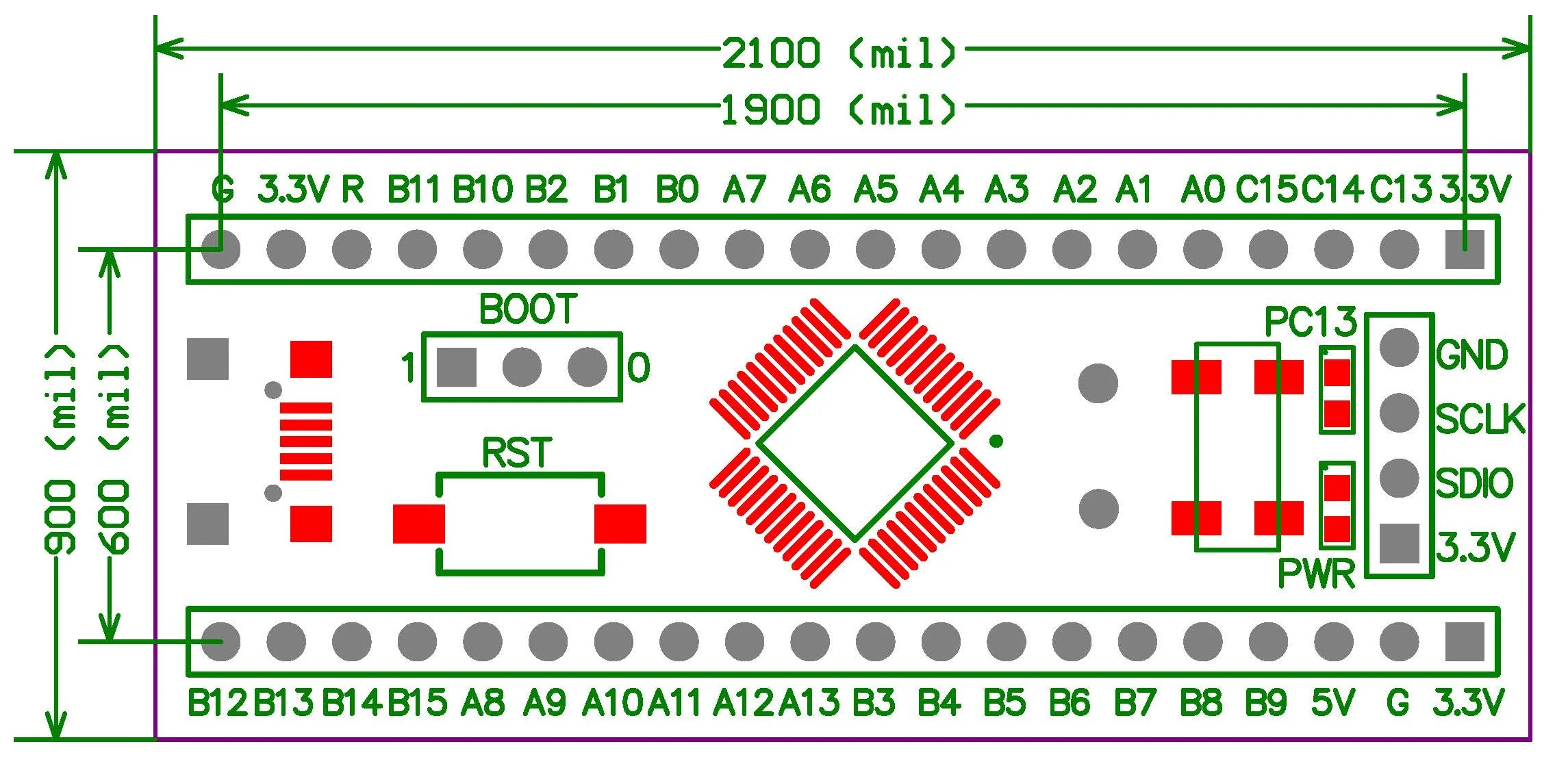 Плата разработчика минимальной системы STM32L051C8T6 плата с низким
