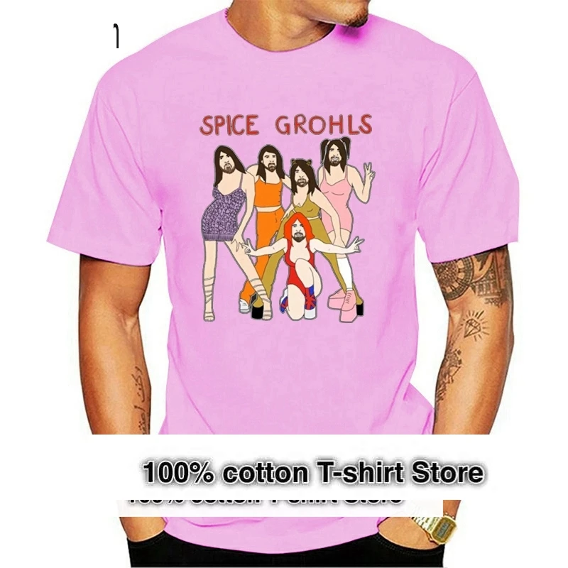Spice Grohls T Shirt Men Women Plus Size Clothing TEE Shirt 100% Cotton T-shirt
