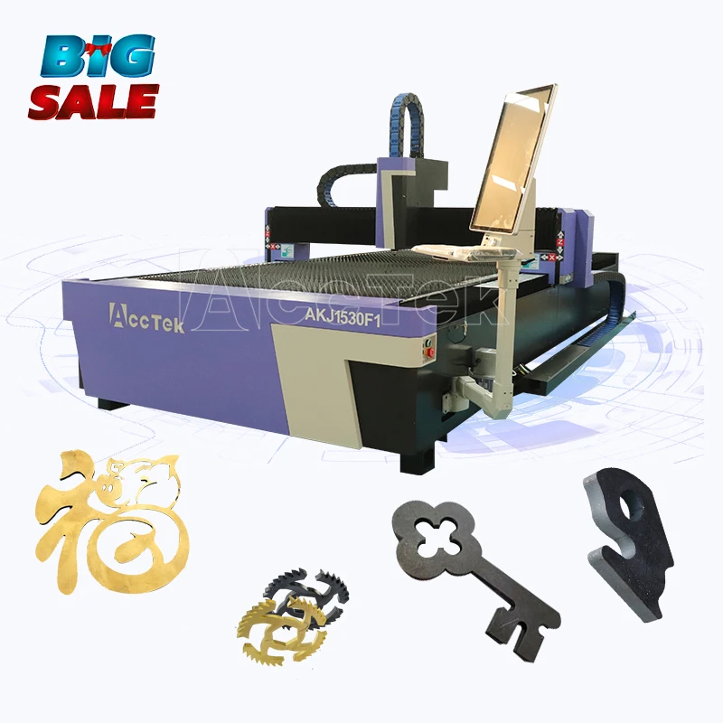 

AccTek Fiber Optic Laser 3000w Sheet Metal Cut 10mm Steel 1530 Cnc Fiber Laser Cutting Machine 1000W 1500W 2000W 3000W For Sale