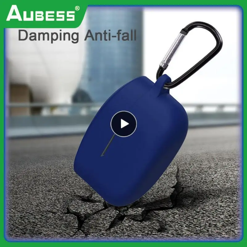 

Earphone Accessories With Hook Charging Box Cover Wireless Earphone Silicone Shell Dust-proof Protective Case Soft