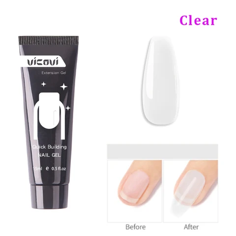 15 ml de extensão de unhas em gel de acrílico 15ml de edifício de construção rápida goma transparente de jelly manicure ferramentas de revestimento de polímero presente#y028#