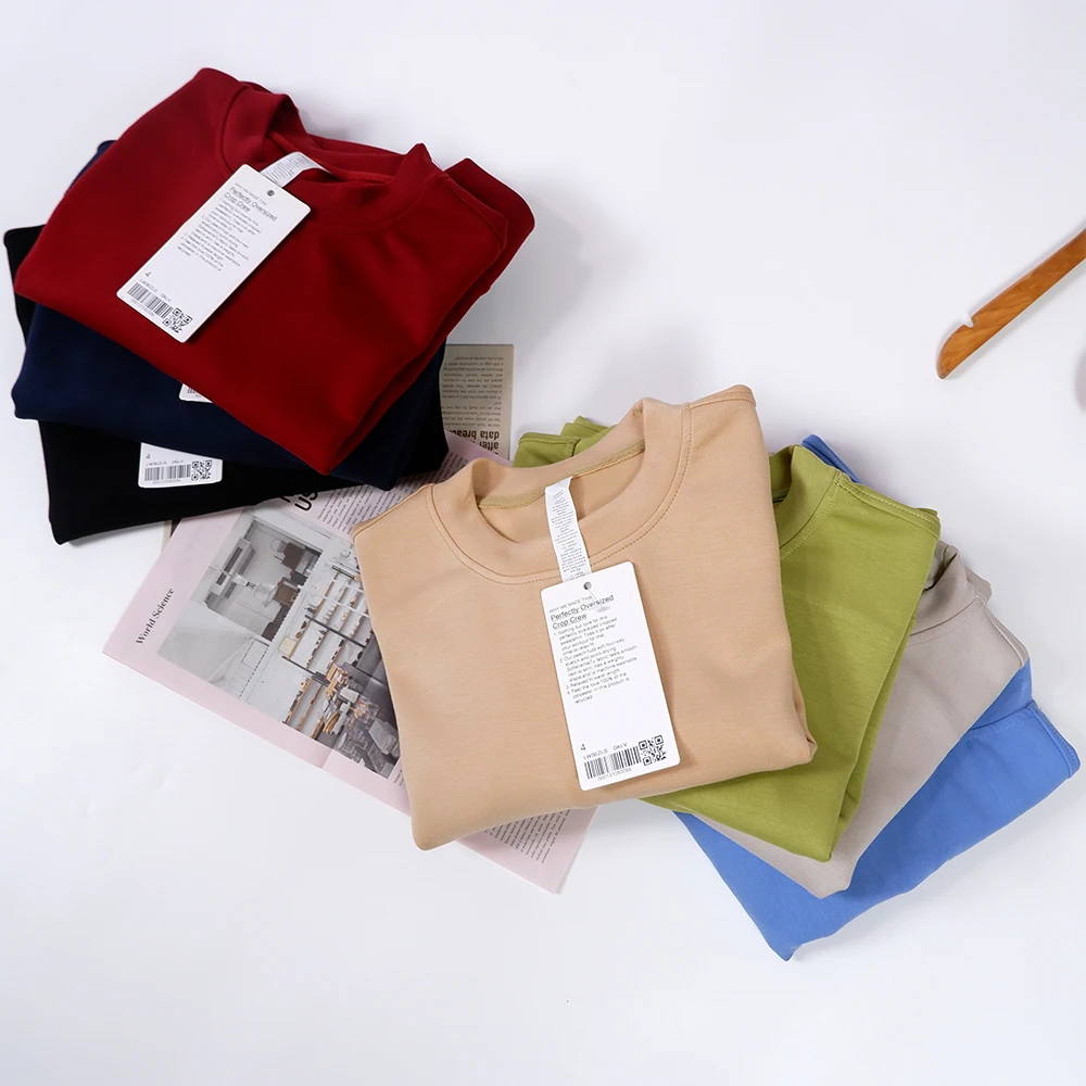 Одежда для йоги LULU женские свободные короткие топы модные повседневные