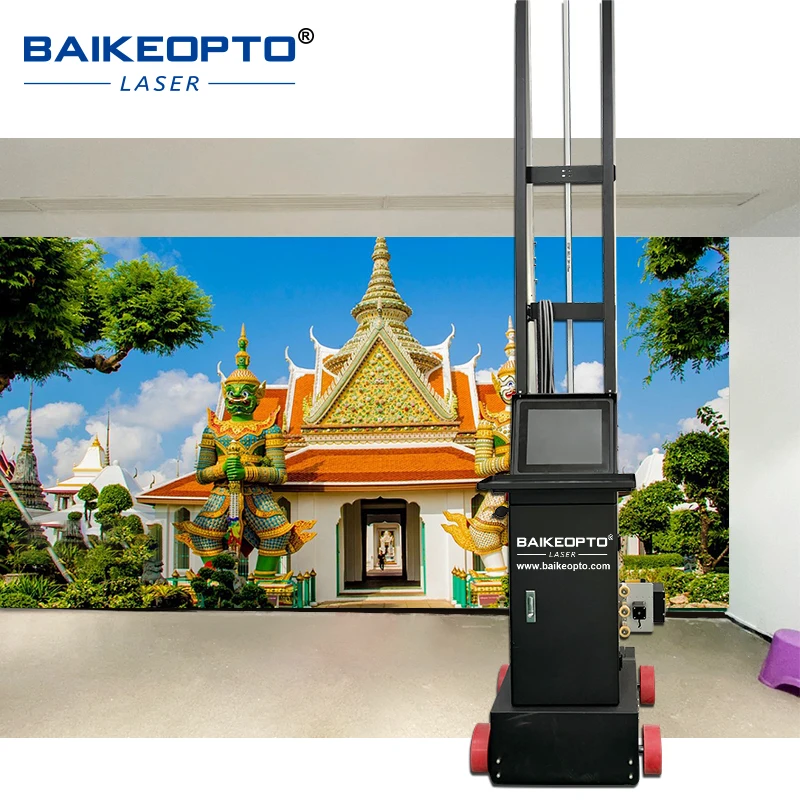 Фото BK-UP1400 Pro 3D УФ-настенный принтер CMYKW 5-цветная машина для окраски Вертикальный настенный принтер для внутреннего и наружного украшения №2