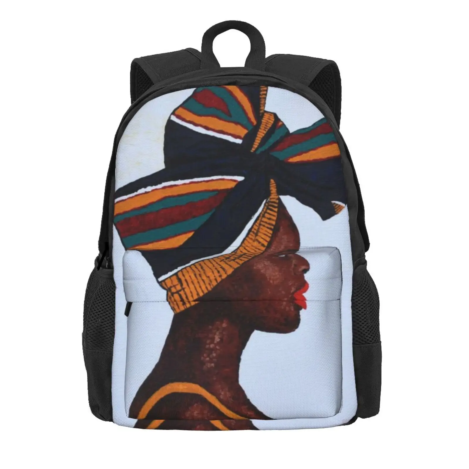 

African Woman Print 4 school bags Female Bag Backpack Black Ita Bag Travel Bags Travel Bag Bagpack