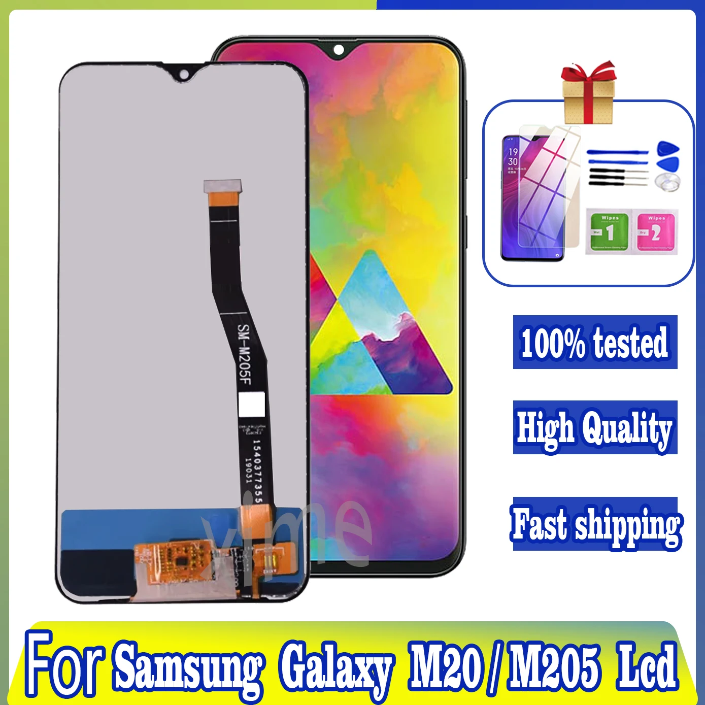 

6.3'' Original For Samsung Galaxy M20 2019 SM-M205 M205F M205G/DS LCD Touch Screen Display Repair Parts Digitizer Assembly