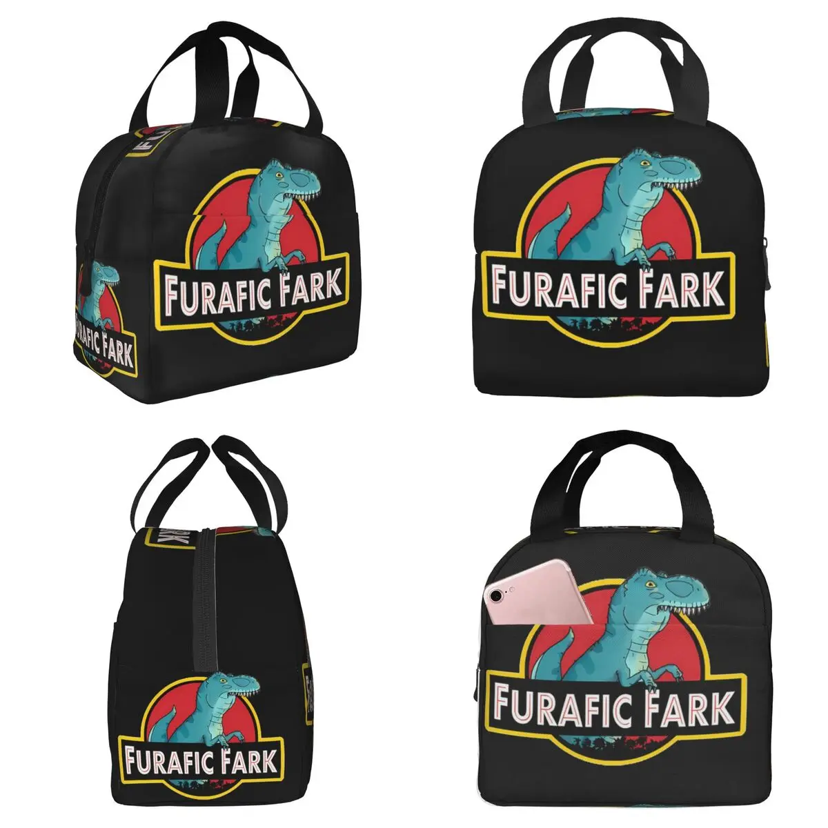 Фото Термосумка Furafic Fark для обедов, изолированная, для детей, школьная, портативная, для еды, контейнер для ланч-боксов №1