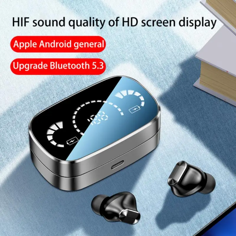 

H80 New Binaural Blue-tooth 5.3 Headset With Charging Box TWS Mini In-ear Touch Model Wireless Headphone Stereo Sports Earphones