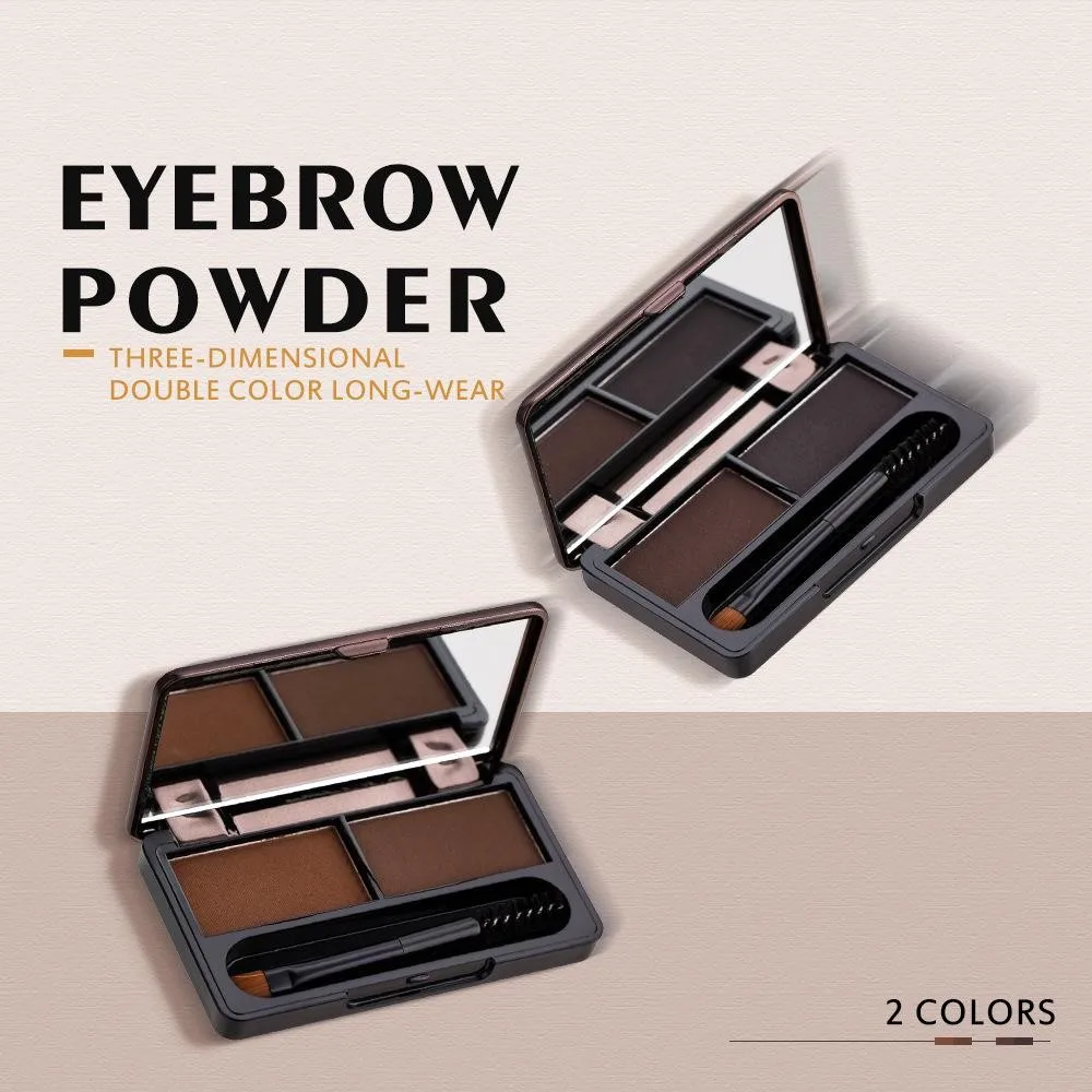 

Two-color Eyebrow Powder Combination Long-lasting Waterproof Not Easy To Discolor Thrush Makeup