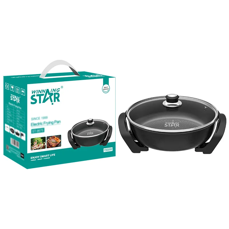 

10 L Electric Frying Pan Frying Pan Smokeless Non-stick Frying Grill Multifunctional frying pan Steak BBQ Kitchen Tools