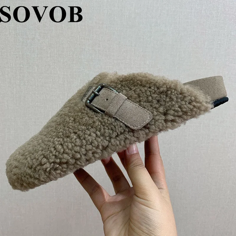 Весенне-осенние декоративные тапочки на плоской подошве с бисером женские сабо