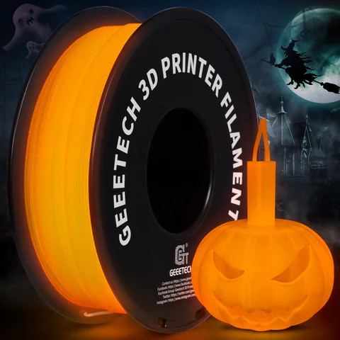 Светящийся PLA-пластик GEEETECH 1,75 мм, 1 кг, светится в темноте для 3D печати, Ночной светильник, 8 цветов, материал для 3D-принтера, зарубежный склад
