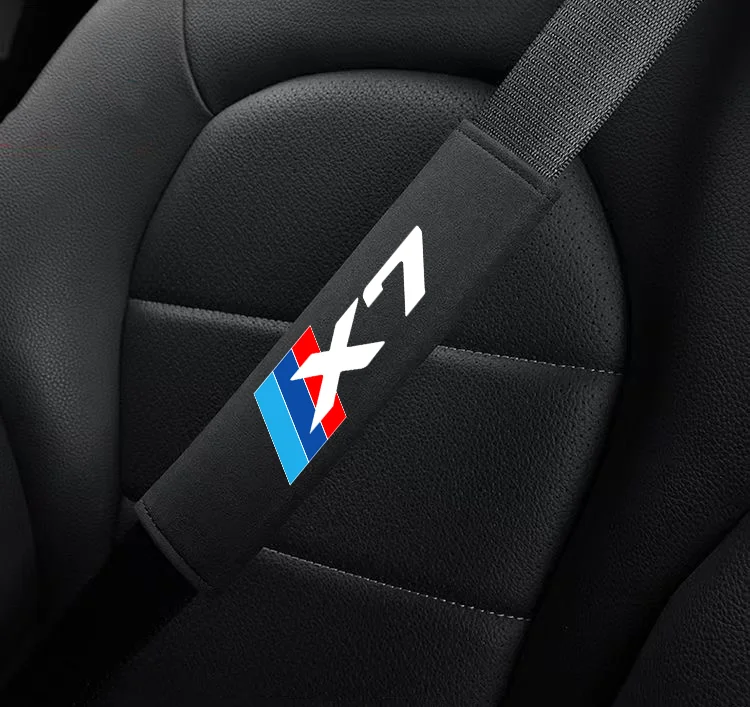 

1Pcs Car Safety Belt High-end suede Leather Anti-Fur Seatbelt Shoulder Protector For Bmw X7 X6 X5 X4 X3 X2 X1 Car Accessories