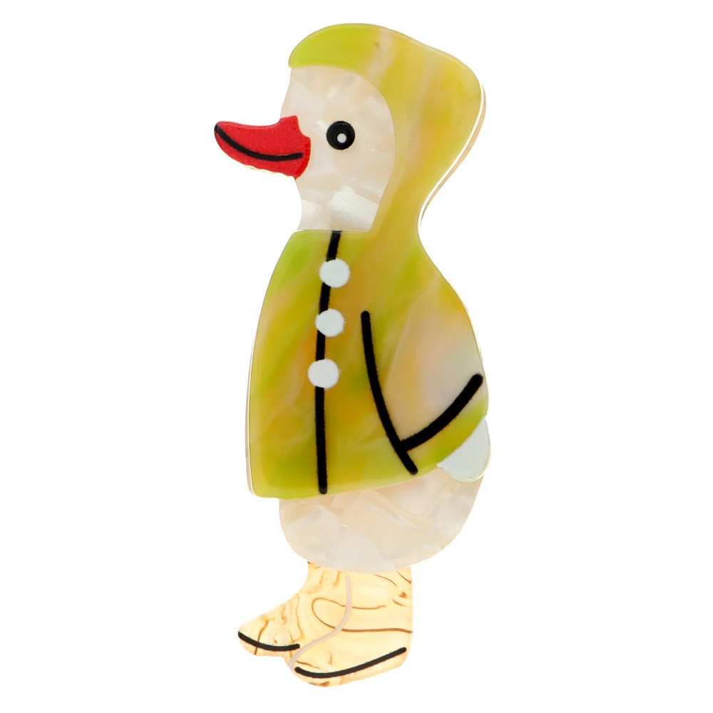 

CINDY XIANG Acrylic Duck Brooches For Women Animal Pin Acetate Fiber Material High Quality 4 Colors Available High Quality
