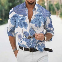 2022 new mens fashion long sleeve shirts 3d printed clothing beach birthday party casual tops mens vintage shirts