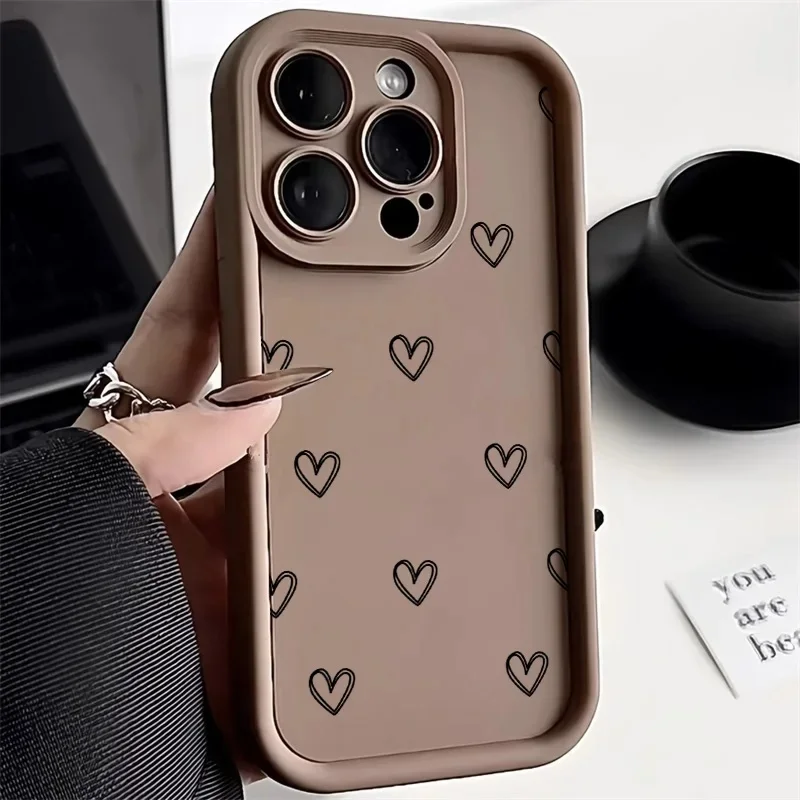 Фото Минималистичный матовый чехол Love Heat для Xiaomi 15T Pro 14T POCO X7 X3 X5 X6 F5 F3 X5 F7 M7 M3 M6 Pro F8 15 Ultra 5G, силиконовый чехол №3
