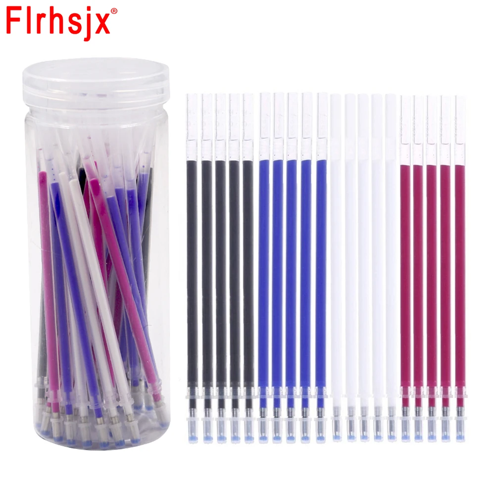 

40pcs Fabric Marker Heat Erasable Pen with Storage Box High Temperature Disappearing Pen Refill for Dressmaking Patchwork