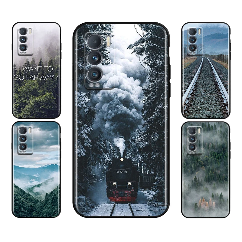 

Train Forest Smoke For Realme 9 9i 8 8i GT GT2 Neo Neo2 Master Pro C21 C20 C11 C20A C21Y Pro Phone Case Coque