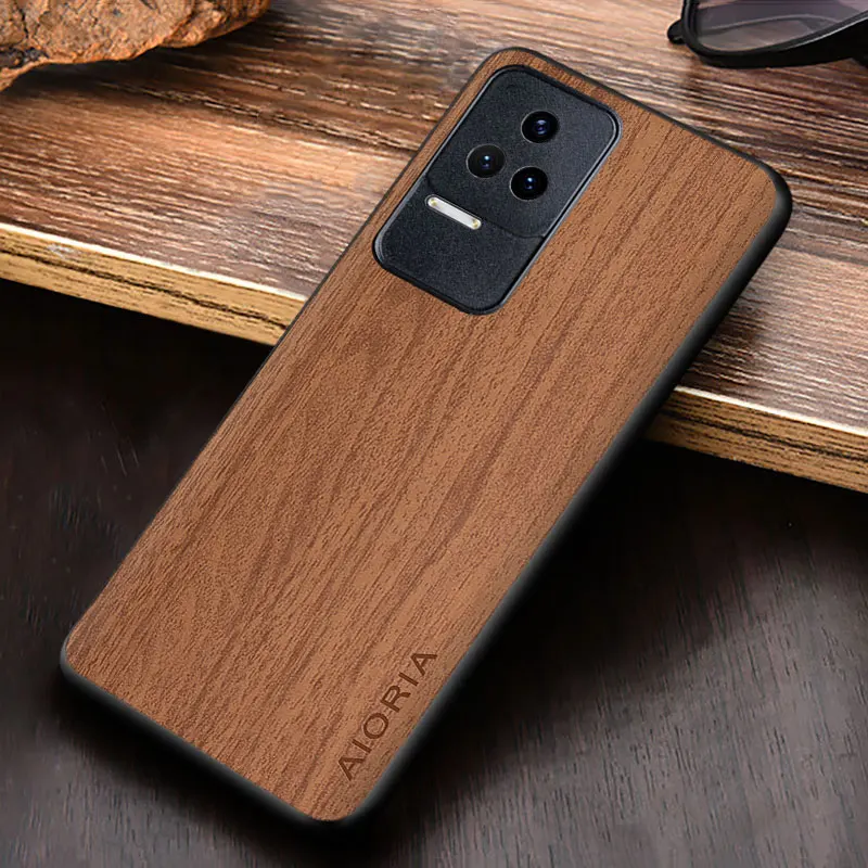 

case for Xiaomi Redmi K50 Pro coque fashion simple unique design lightweight durable wooden pattern pu leather cover funda