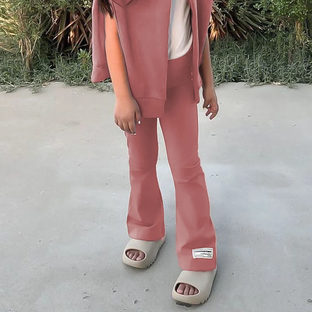 

TGM Children Clothes Short-Sleeved T-Shirts Flared Leggings Two Piece Sets Kids Oversized Tees Shark Yoga Pants Activewear Suits