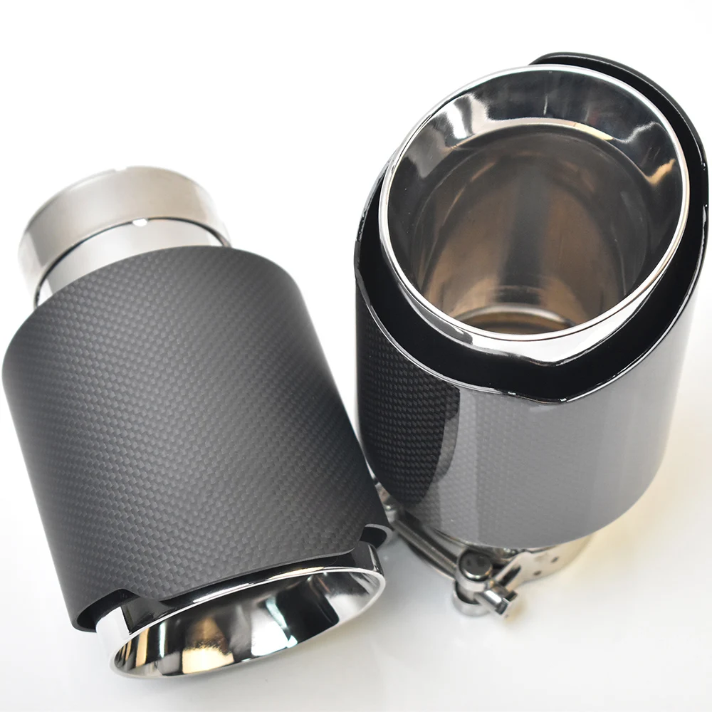 

1 шт., выхлопная труба со скошенной кромкой, блестящее яркое волокно, углеродное волокно, наконечник глушителя автомобиля, модификационные насадки, хвосты без логотипа