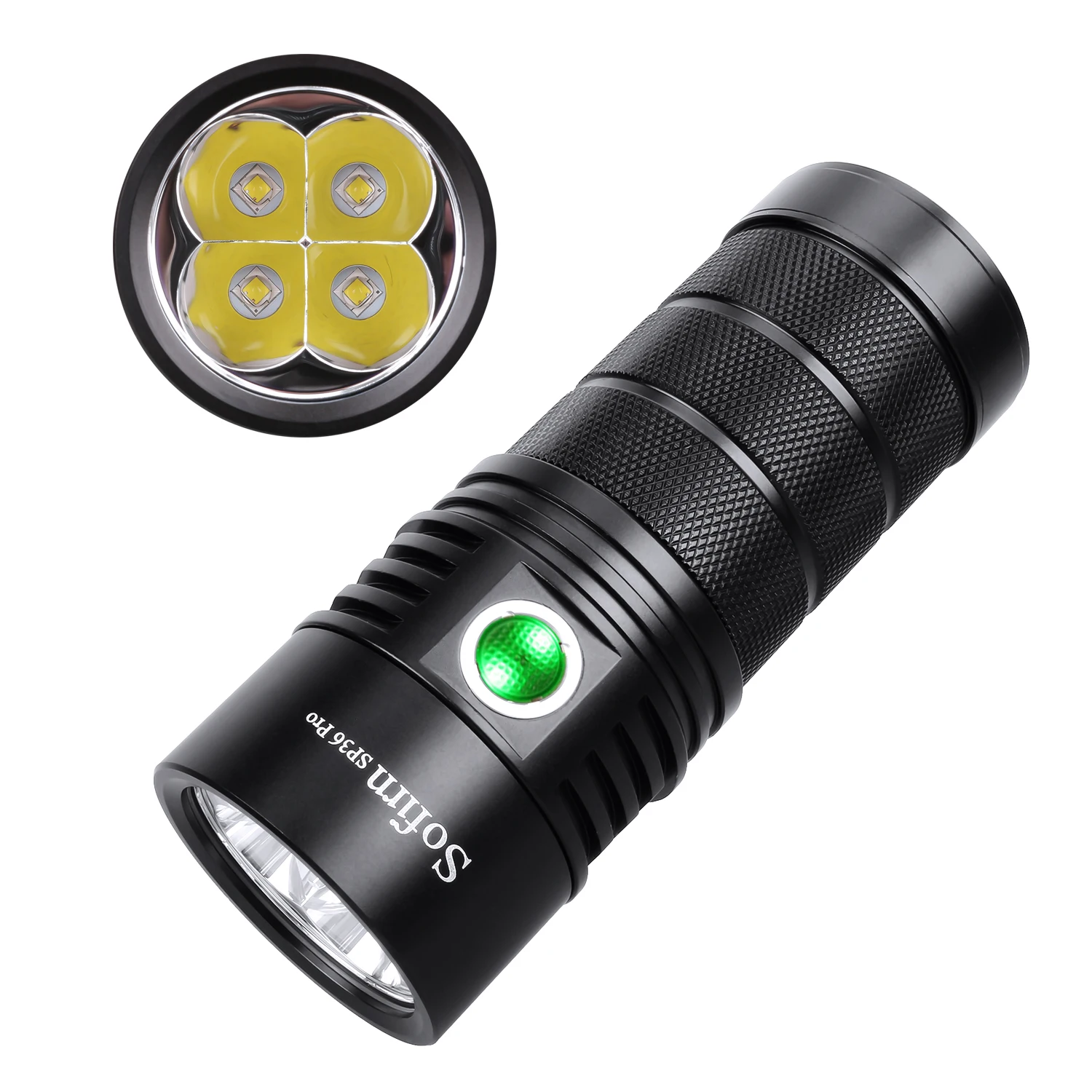Sofirn SP36 Pro Anduril 4*SST40 Powerful 8000LM LED Flashlight USB-C Rechargeable 18650 Torch Super Bright Lantern
