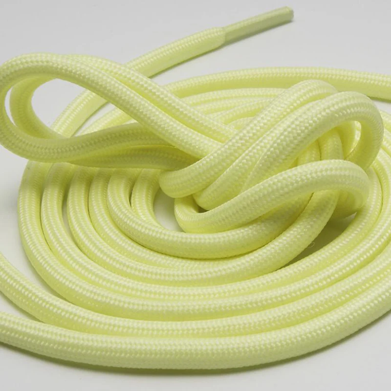 1Pair Colorful Luminous Shoelaces Sneakers Shoe Laces Reflective Shoelace 0.5cm Diameter Thick Round Laces Shoes Accessories