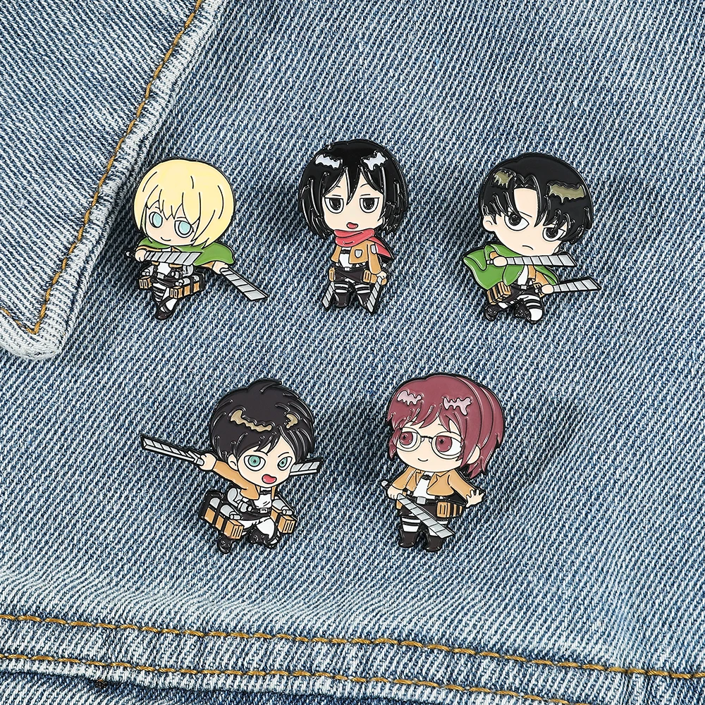 

Attack on Titan Badges Enamel Pin Brooch Metal Pins for Backpacks Brooches Japanese Cute Lapel Fashion Jewelry Accessories