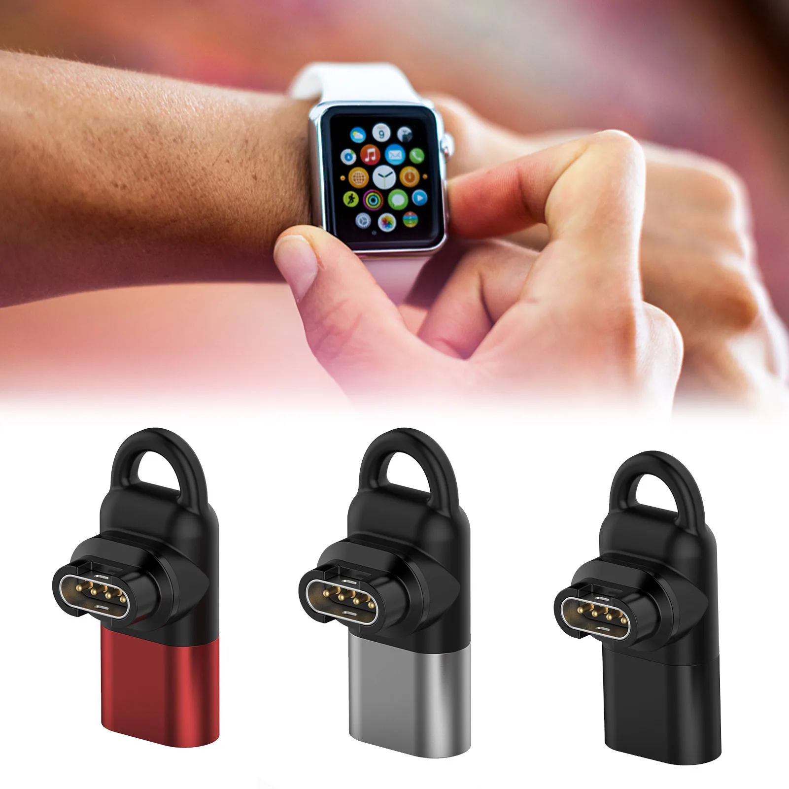 

Type C/Micro/ios USB Female to 4pin Charger Adapter forGarmin Fenix 7/6/5 instinct 2S Venu 2 plus EPIX Watch Charging Converter