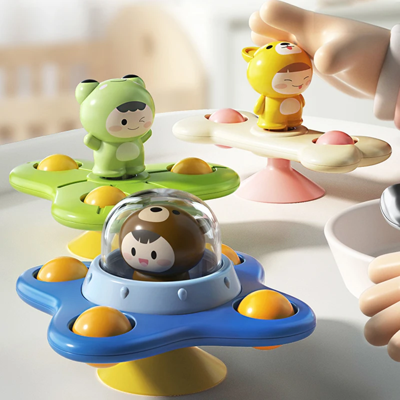 

Suction Cups Spinning Top Baby Toy For Infant Insect Gyro Relief Stress Educational Toys Suction Rotating Rattle Bath Toy Games