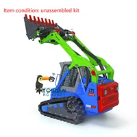 LESU RC Hydraulic Loader Aoue LT5 Painted Metal 1/14 Tracked Skid-Steer Trucks Building Kit Light Sounds Toys Stickers THZH1273