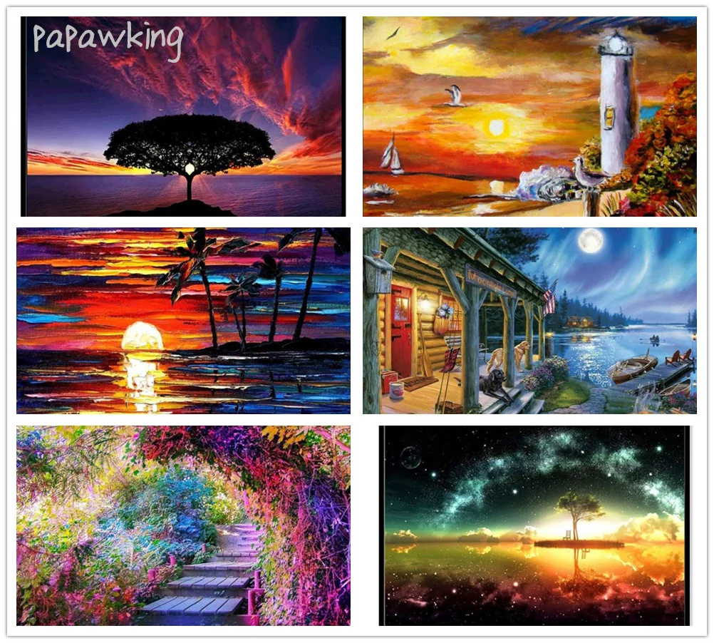 

Diy Scenery Diamond Painting Full Diamond Seaside Lighthouse Landscape Rhinestone Embroidery Cross Stitch Kit Home Decoration