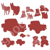 arrival new car and animals metal cutting dies scrapbook diary decoration stencil embossing template diy greeting card handmade