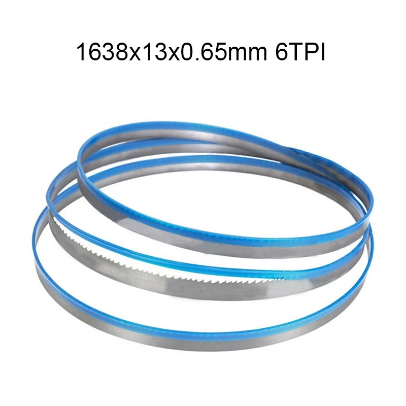 

1638mm Bi Metal Bandsaw Blade 1638x13x0.65mm 6TPI Woodworking Tool for cutting Metals 1pcs