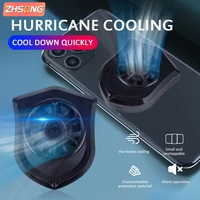 zhsong phone radiator suction cup game cooler system quick cooling fan for iphone xiaomi huawei universal black cooler 2022