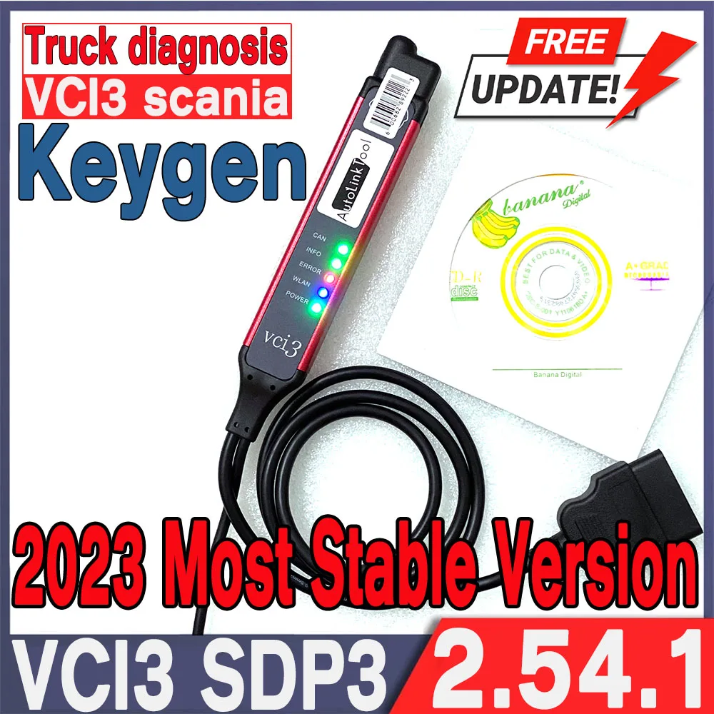 

2023 Most Stable Version V2.54.1 for Scania VCI3 SDP3 Scanner Wireless For Scania Truck Autocom Diagnostic