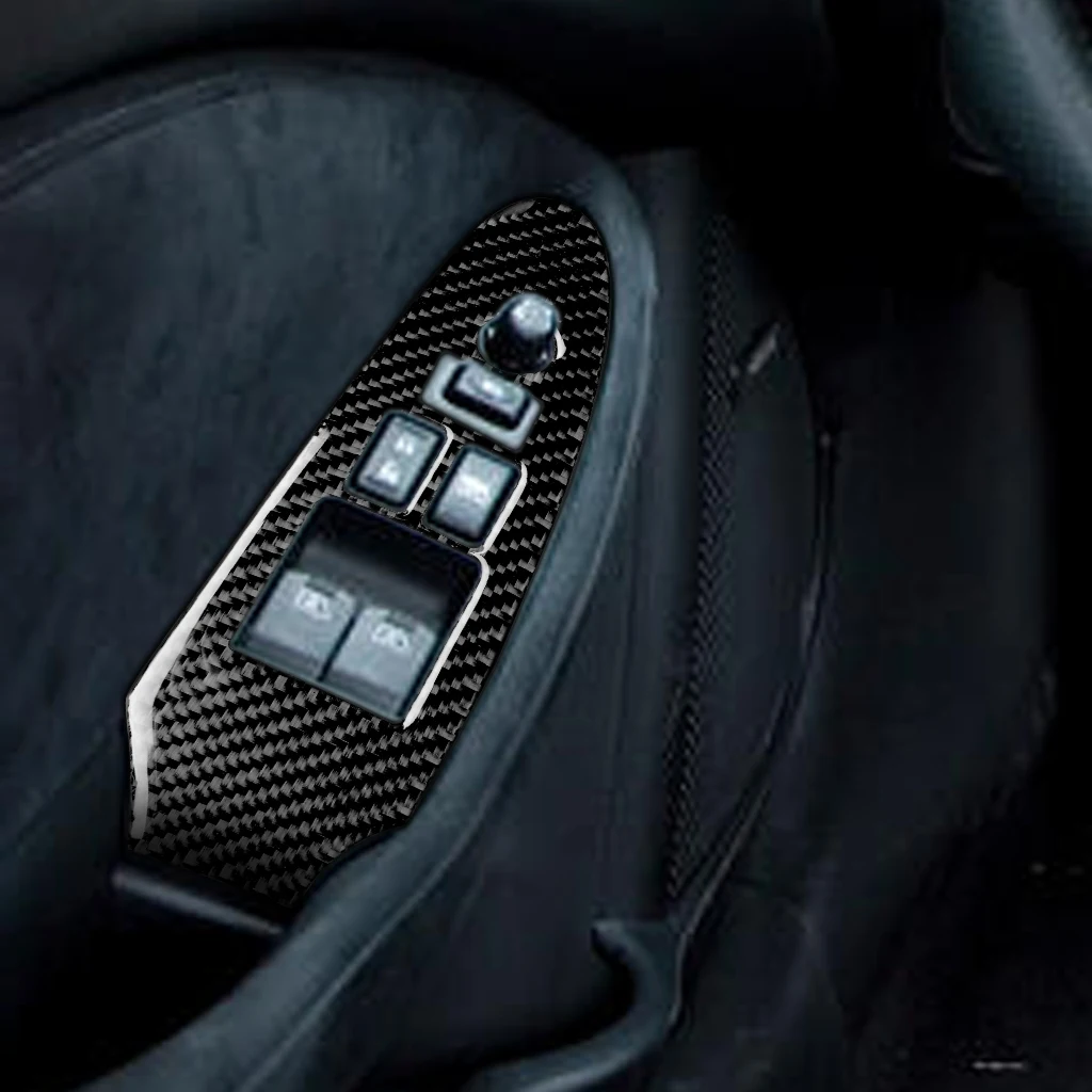 Для Nissan 370Z Z34 2009-2022 реальное углеродное волокно отделка окон Обложка аксессуары