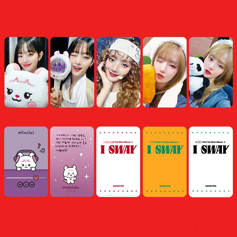 5 шт. Kpop (G)I-DLE I SWAY Личная карта MAKESTAR LINE FRIENDS Soyeon Miyeon Minnie YUQI SHUHUA Коллекция фанатов
