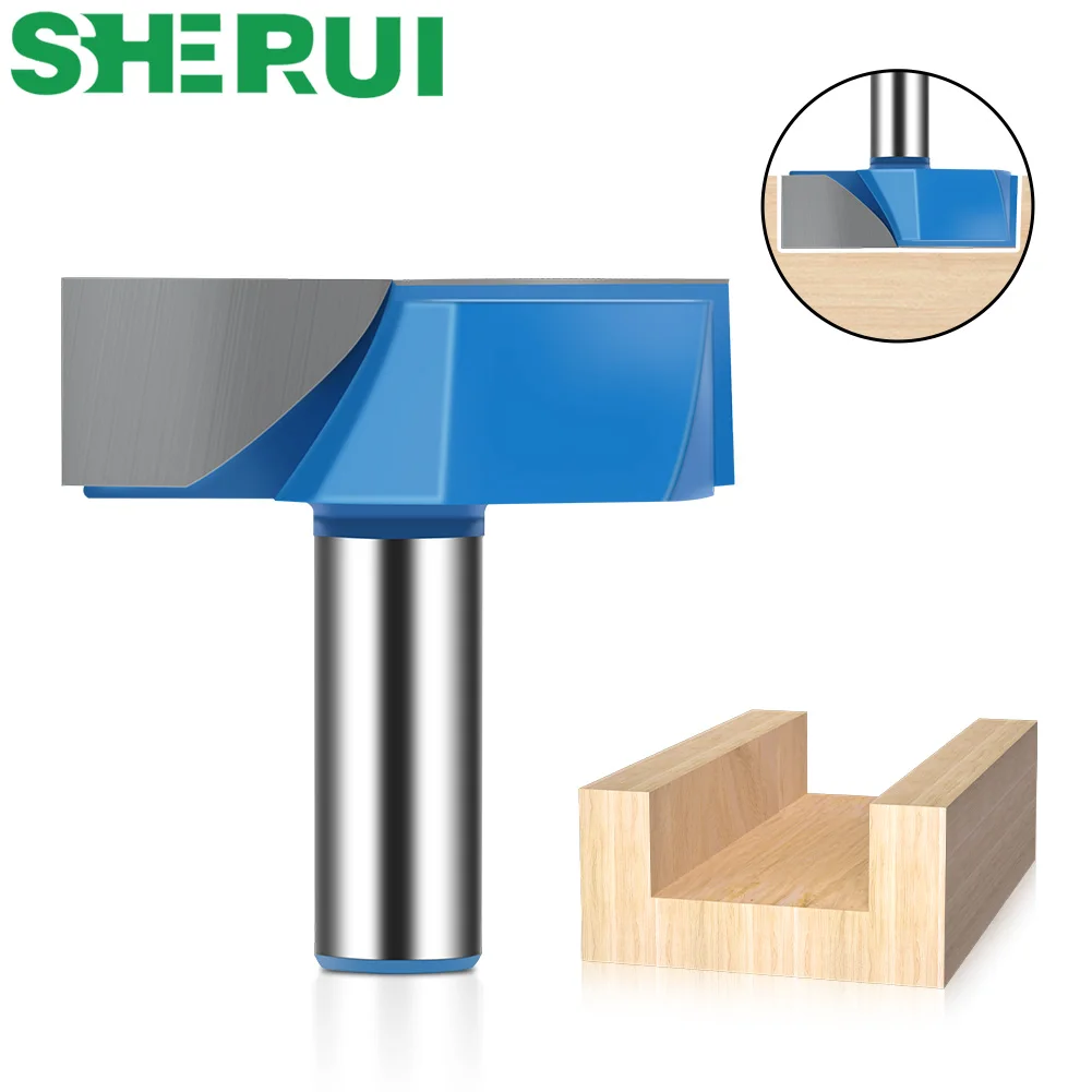 

1Pcs 12mm 1/2′′ ShankCleaning Bottom Router Bits with 12mm 1/2 Shank,Cutting Diameter for Surface Planing Router Bit