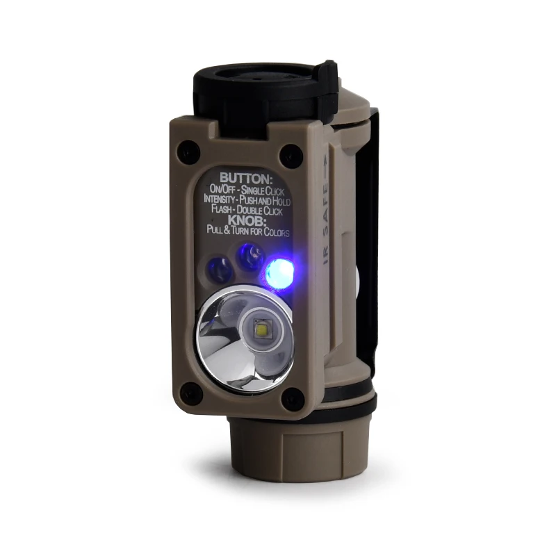 Тактический фонарик Sidewinder Compact II 145, свободные руки, белыйкрасныйсиний и ИК-светодиоды-55 люмен В комплект входят различные аксессуары (art.: 3920d0db48cab) - 3920d0db48cab