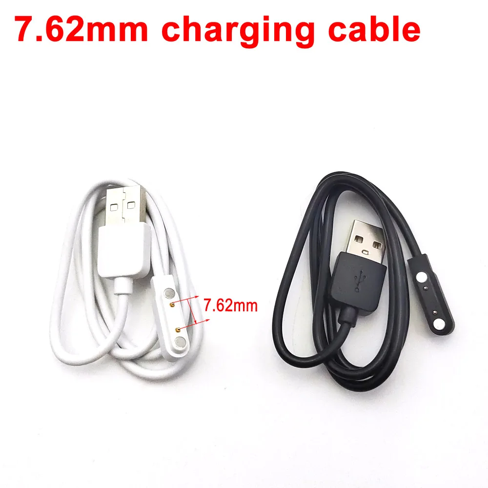 Купи 1PC Magnetic Charging Cable USB 7.62 mm Male to 2 Pin Pogo Magnetic Charger Cable Cord for Smart Watch GT88 G3 KW18 Y3 KW88 GT68 за 53 рублей в магазине AliExpress