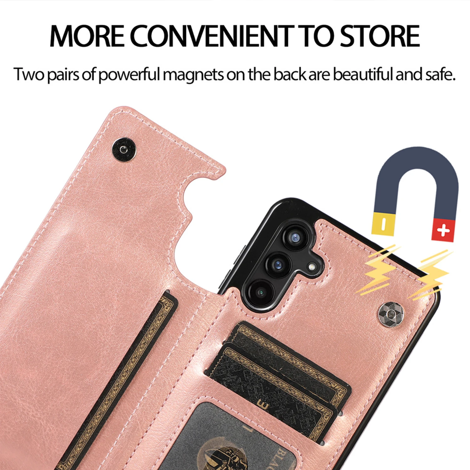 Leather Wallet Phone Bag Case For Samsung Galaxy S22 S21 S20 FE Ultra S10 E S9 S8 Plus Card Holder Slots Slim Shockproof Cover