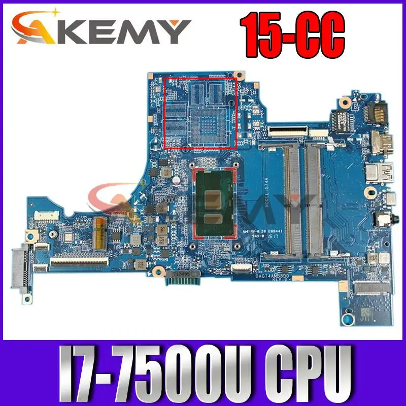 

For HP Pavilion 15-CC 15T-CC Laptop Motherboard With I7-7500U CPU 926274-601 926274-001 DAG74AMB8D0 DDR4 100% Test Fast Ship