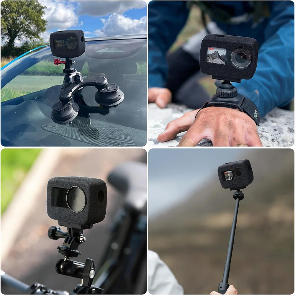 Для DJI Osmo Action 5 Pro 4 3, губка для снижения шума ветра, пенопластовый чехол для ветрозащитного слоя, ветрозащитный чехол для записи лобового стекла (art.: 3920cb46cb9c2) - 3920cb46cb9c2