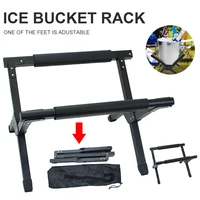 portable folding cooler stand with carry bag anti slip ice bucket holder rack luggage stand for outdoor camping bbq fishing