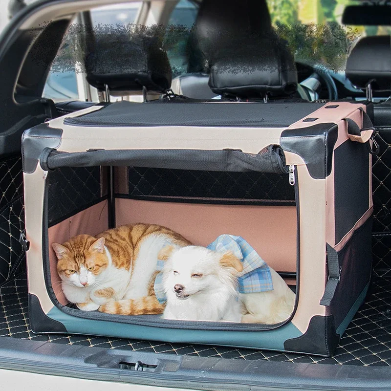 Переносная сумка для домашних животных автомобильная клетка портативная
