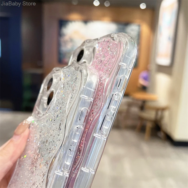 Чехол для телефона с жидким блеском и жутким мультяшным сердечком полное