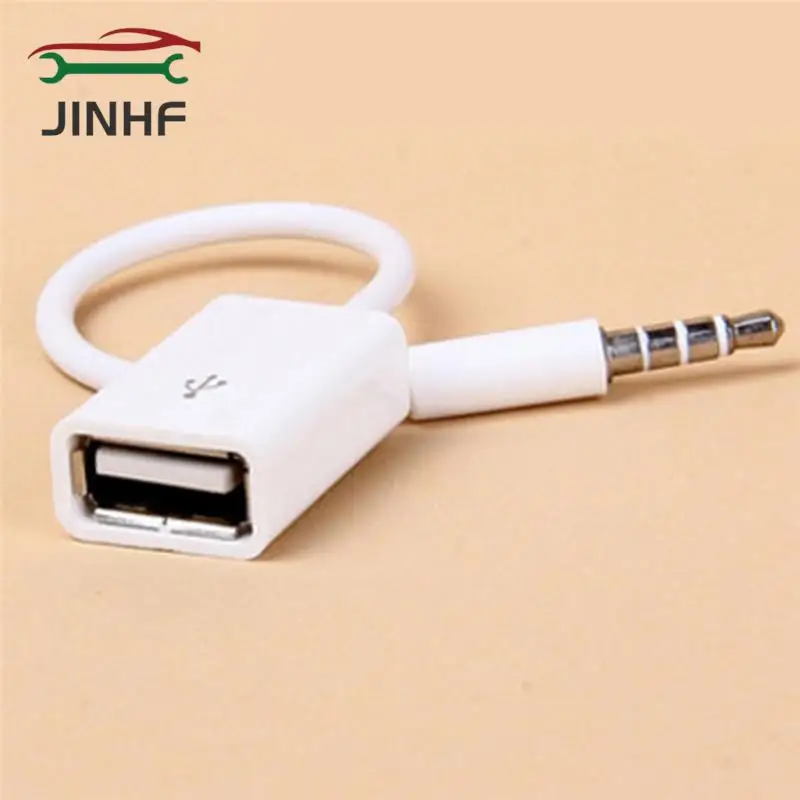 

1pc 3.5mm Male AUX Audio Plug Jack To USB 2.0 Female Converter Cable Cord Car MP3