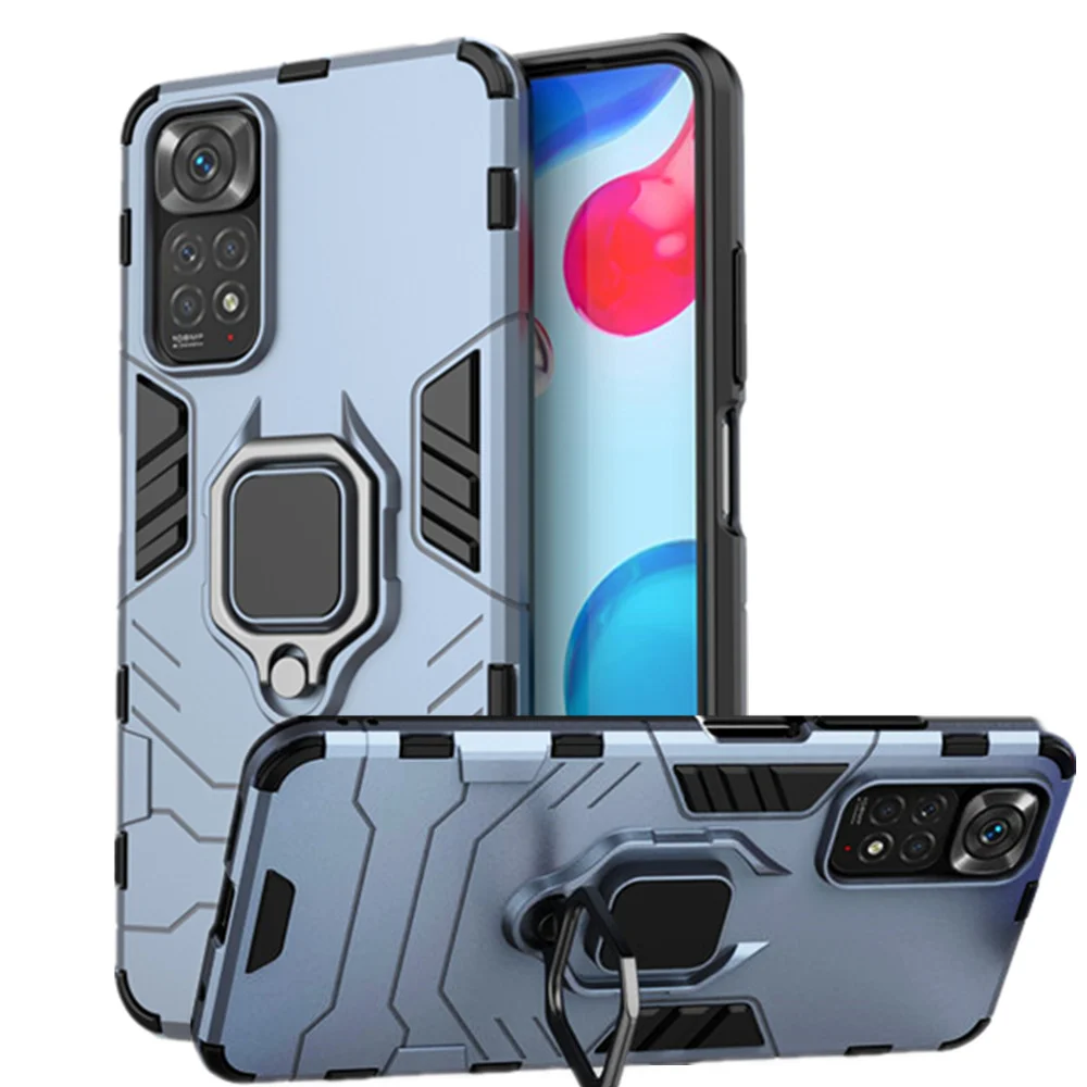 

Global Version Case For Xiaomi Redmi Note 11 11Pro 5G 11S Armor Magentic Ring Car Holder Cover for Xiomi Red mi Note11 11pro 4G